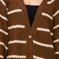 Made for Style Oversized Striped Sweater Cardigan