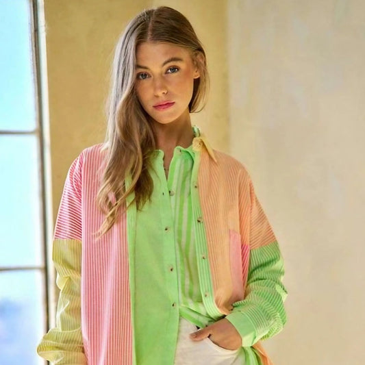 Neon Nights Button Down