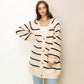 Made for Style Oversized Striped Sweater Cardigan