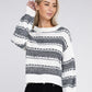 Two Tone Drop Shoulder Sweater