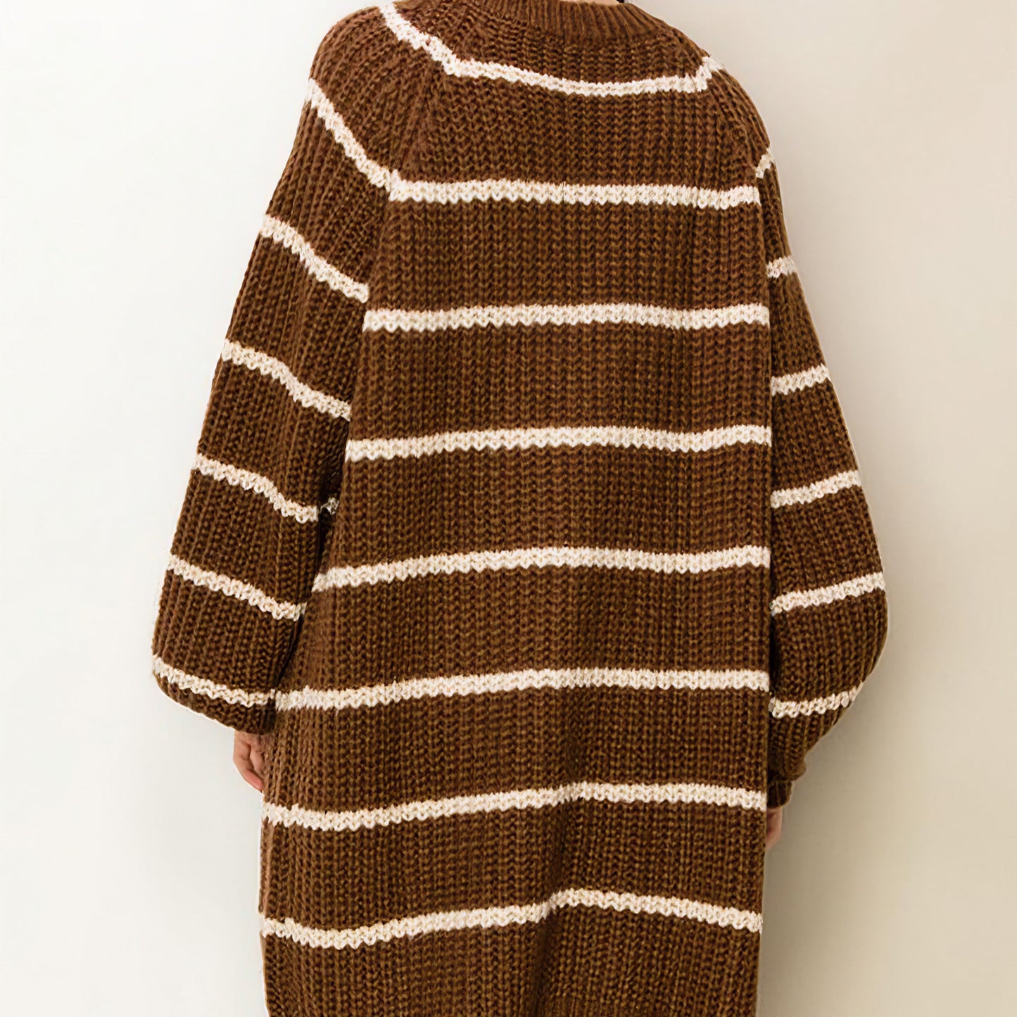 Made for Style Oversized Striped Sweater Cardigan