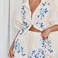 Ciao Blue Embroidered Set