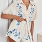 Ciao Blue Embroidered Set