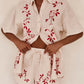 Ciao Red Embroidered Set