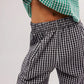 Mad for Plaid Elastic Waist Pants