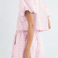 Plaid Puff Sleeve Set
