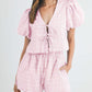 Plaid Puff Sleeve Set