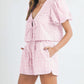 Plaid Puff Sleeve Set