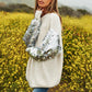 Sequin Sleeve Sweater Knit Tunic Top