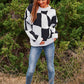 Multi Geo Checker Pullover Knit Sweater Top