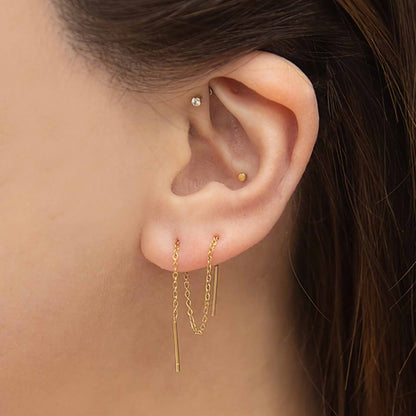 Mini Needle Drop Earrings