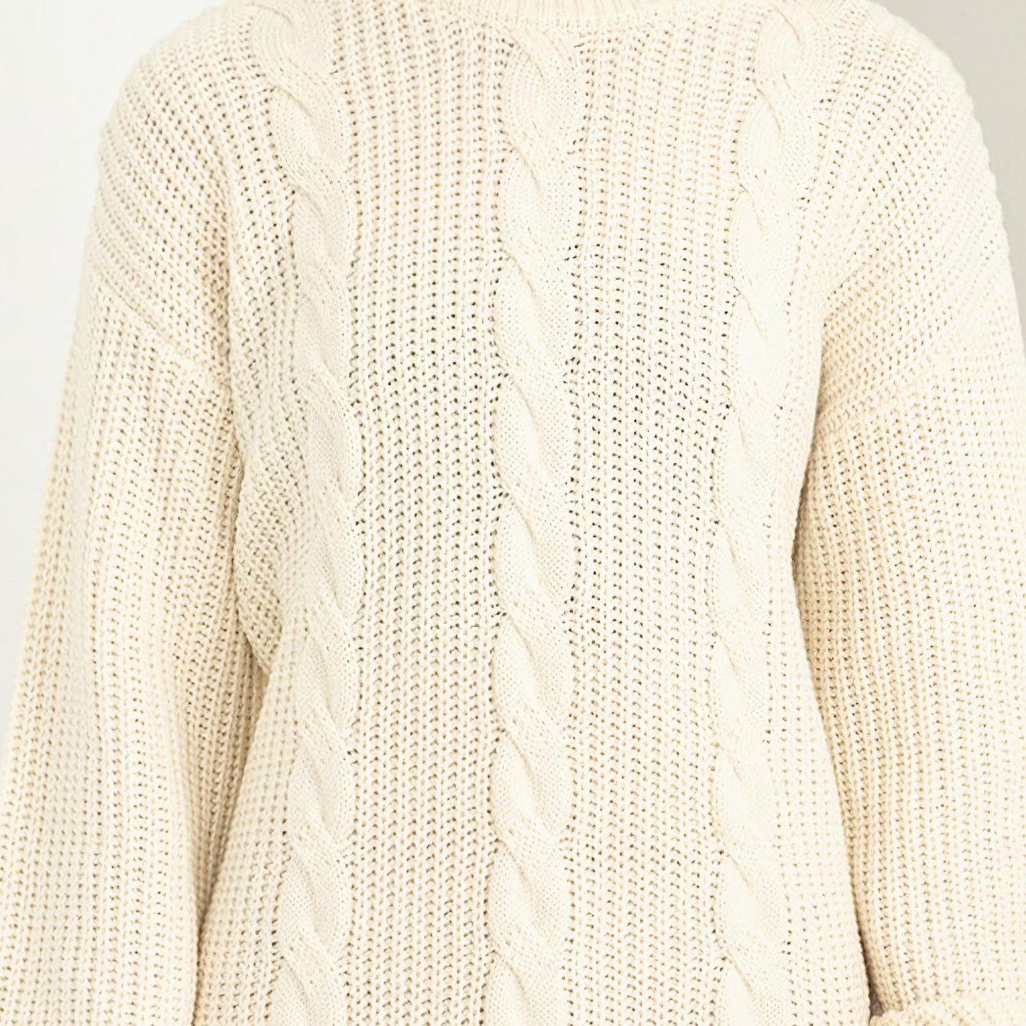 Cable-Knit Ribbed Mini Sweater Dress