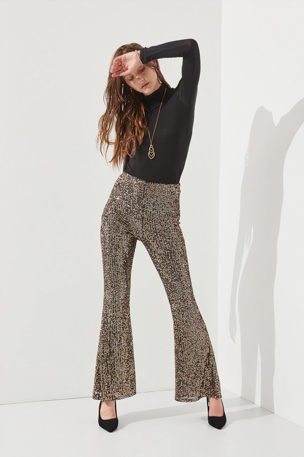 High Waisted Sequin Pants