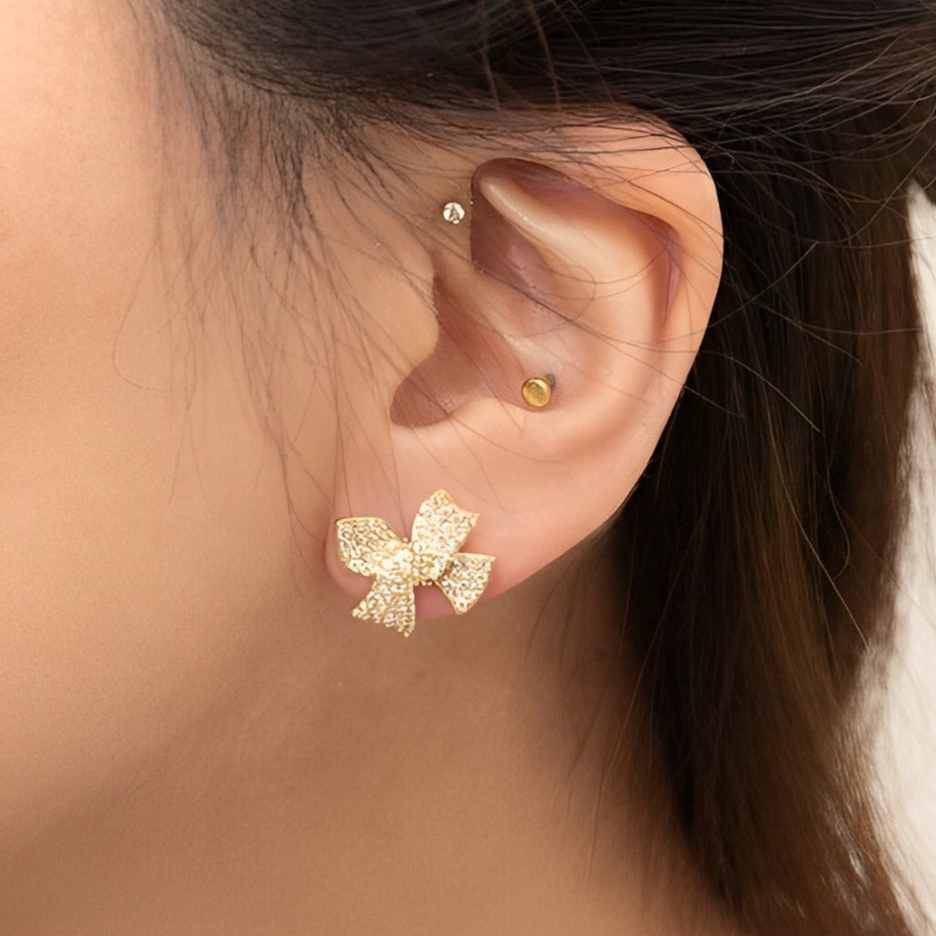 Ribbon Stud Earrings