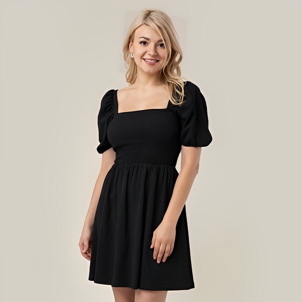 Puff Sleeved Poppy Dress