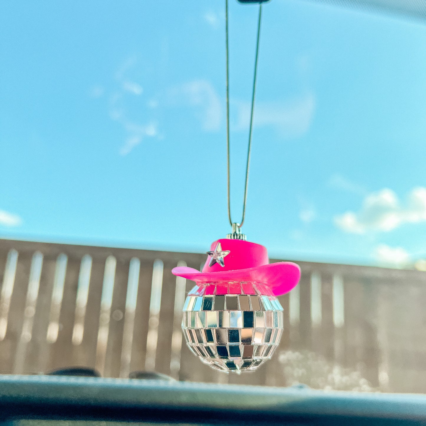 Disco Cowgirl Car Charm - Pink