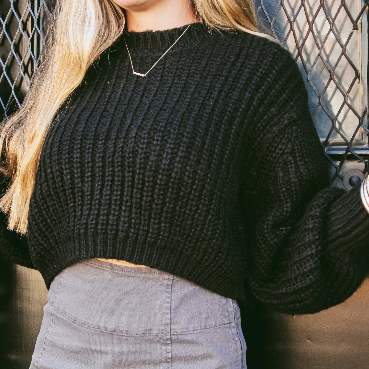 The Basic B Cropped Sweater