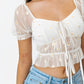 Daisy Embroidered Crop