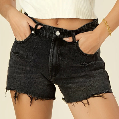 Vintage Wash Denim Shorts